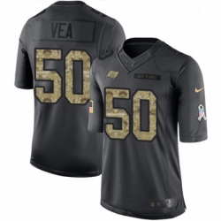 Mens Nike Tampa Bay Buccaneers 50 Vita Vea Limited Black 2016 Salute to Service NFL Jersey