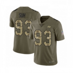 Mens Tampa Bay Buccaneers 93 Ndamukong Suh Limited Olive Camo 2017 Salute to Service Football Jersey