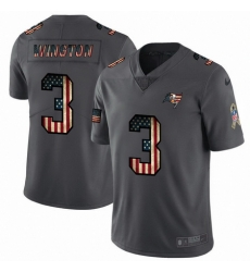 Nike Buccaneers 3 Jameis Winston 2019 Salute To Service USA Flag Fashion Limited Jersey