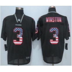 nike nfl jerseys tampa bay buccaneers 3 winston black[Elite USA flag fashion]