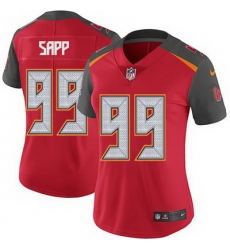 Nike Buccaneers #99 Warren Sapp Red Team Color Womens Stitched NFL Vapor Untouchable Limited Jersey