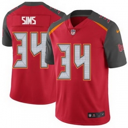 Nike Buccaneers #34 Charles Sims Red Team Color Youth Stitched NFL Vapor Untouchable Limited Jersey