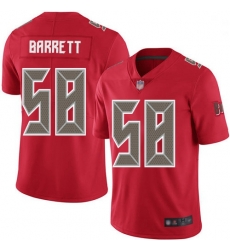 Youth Buccaneers 58 Shaquil Barrett Red Stitched Football Limited Rush Jersey