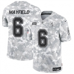 Youth Tampa Bay Buccaneers 6 Baker Mayfield 2024 F U S E Arctic Camo Salute To Service Limited Stitched Football Jersey