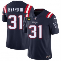 Men New England Patriots  31 Kevin Byard III Navy 2026 F U S E  4 Star C Pach Vapor Limited Stitched Football Jersey