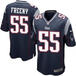 Men Nike New England Patriots #55 Jonathan Freeny Navy Blue Game Jersey