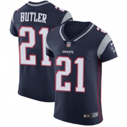 Men Nike Patriots #21 Malcolm Butler Navy Blue Team Color Stitched NFL Vapor Untouchable Elite Jersey