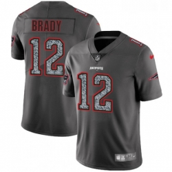 Mens Nike New England Patriots 12 Tom Brady Gray Static Vapor Untouchable Limited NFL Jersey