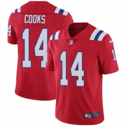 Mens Nike New England Patriots 14 Brandin Cooks Red Alternate Vapor Untouchable Limited Player NFL Jersey