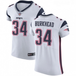 Mens Nike New England Patriots 34 Rex Burkhead White Vapor Untouchable Elite Player NFL Jersey