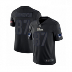 Mens Nike New England Patriots 87 Rob Gronkowski Limited Black Rush Impact NFL Jersey