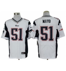 Nike New England Patriots 51 Jerod Mayo White Elite NFL Jersey