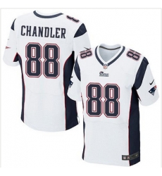 Nike New England Patriots #88 Scott Chandler White Mens Stitched NFL Elite Jersey