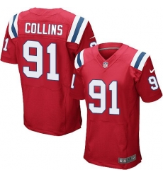 Nike New England Patriots #91 Jamie Collins Red Alternate Men 27s Stitched NFL Elite Jersey