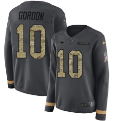 Nike Patriots #10 Josh Gordon Anthracite Salute to Service Jersey