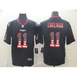 Nike Patriots 11 Julian Edelman Black USA Flag Fashion Limited Jersey