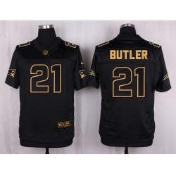 Nike Patriots #21 Malcolm Butler Black Mens Stitched NFL Elite Pro Line Gold Collection Jersey