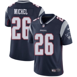 Nike Patriots #26 Sony Michel Navy Blue Team Color Mens Stitched NFL Vapor Untouchable Limited Jersey