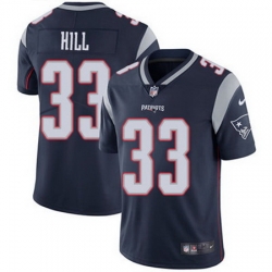 Nike Patriots #33 Jeremy Hill Navy Blue Team Color Mens Stitched NFL Vapor Untouchable Limited Jersey