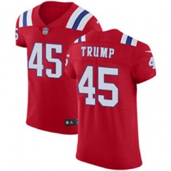 Nike Patriots #45 Donald Trump Red Alternate Mens Stitched NFL Vapor Untouchable Elite Jersey