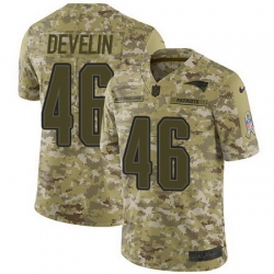 Nike Patriots #46 James Develin Camo Mens Stitched NFL Limited 2018 Salute To Service Jersey