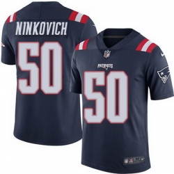 Nike Patriots #50 Rob Ninkovich Navy Blue Mens Stitched NFL Limited Rush Jersey