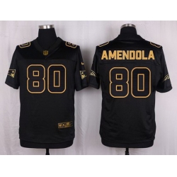 Nike Patriots #80 Danny Amendola Black Mens Stitched NFL Elite Pro Line Gold Collection Jersey