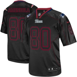 Nike Patriots #80 Danny Amendola Lights Out Black Mens Stitched NFL Elite Jersey