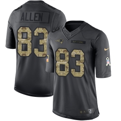 Nike Patriots #83 Dwayne Allen Black Mens Stitched NFL Limited 2016 Salute To Service Jersey