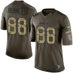 Nike Patriots #88 Martellus Bennett Green Men Stitched NFL Limited Salute to Service Jersey