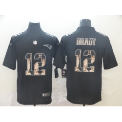 Patriots 12 Tom Brady Black Statue Of Liberty Limited Jersey