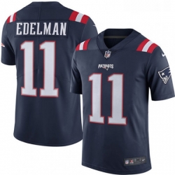 Youth Nike New England Patriots 11 Julian Edelman Limited Navy Blue Rush Vapor Untouchable NFL Jersey