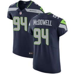 Men Nike Seahawks #94 Malik McDowell Steel Blue Team Color Stitched NFL Vapor Untouchable Elite Jersey