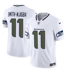 Men Seattle Seahawks  11 Jaxon Smith Njigba White 2025 F U S E   Rivalries  Vapor Untouchable Limited Stitched Football Jersey
