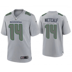 Men Seattle Seahawks 14 D K  Metcalf Grey Atmosphere Fashion Stitched Game Jersey