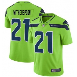 Men Seattle Seahawks 21 Devon Witherspoon Green Vapor Untouchable Limited Stitched Football Jersey