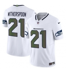 Men Seattle Seahawks 21 Devon Witherspoon White 2025 F U S E Rivalries Vapor Untouchable Limited Stitched Football Jersey Men Seattle Seahawks 21 Devon Witherspoon White 2025 F U S E Rivalries Vapor Untouchable Limited Stitched Football Jersey