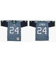 Men Seattle Seahawks 24 Marshawn Lynch 2010 Home Stitched Football Jersey