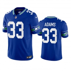 Men Seattle Seahawks 33 Jamal Adams Royal 2023 F U S E  Vapor Limited Throwback Stitched Jersey