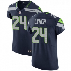 Mens Nike Seattle Seahawks 24 Marshawn Lynch Steel Blue Team Color Vapor Untouchable Elite Player NFL Jersey