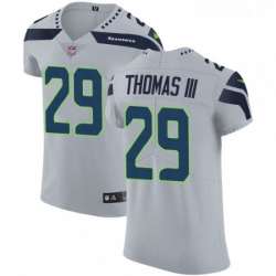 Mens Nike Seattle Seahawks 29 Earl Thomas III Grey Alternate Vapor Untouchable Elite Player NFL Jersey