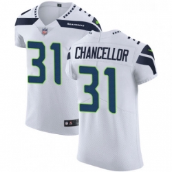 Mens Nike Seattle Seahawks 31 Kam Chancellor White Vapor Untouchable Elite Player NFL Jersey