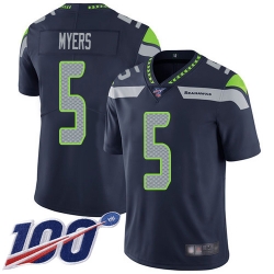 Mens Seahawks 5 Jason Myers Navy Blue Vapor Untouchable Limited Home 100th Season