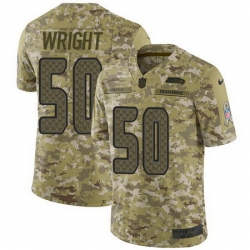 Nike Seahawks #50 K J Wright Camo Mens Stitched NFL Limited 2018 Salute To Service Jersey