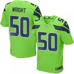 Nike Seahawks #50 K J  Wright Green Mens Stitched NFL Elite Rush Jersey