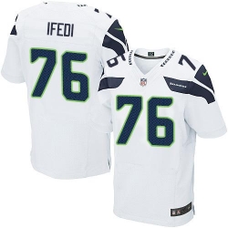 Nike Seahawks #76 Germain Ifedi White Mens Stitched NFL Elite Jersey