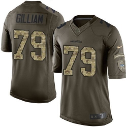 Nike Seahawks #79 Garry Gilliam Green Mens Stitched NFL Limited Salute to Service Jersey