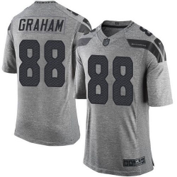 Nike Seahawks #88 Jimmy Graham Gray Mens Stitched NFL Limited Gridiron Gray Jersey