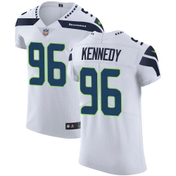 Nike Seahawks #96 Cortez Kennedy White Mens Stitched NFL Vapor Untouchable Elite Jersey