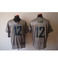 Nike Seattle Seahawks 12 Fan Grey Elite Shadow NFL Jersey